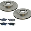 Front Brake Rotors Rotor Semi-Metallic Pads Fits For 03-05 Z4 Roadster 2.5L