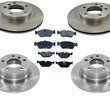 Fits For 03-05 Z4 Roadster 2.5L (2) Front & Rr Brake Rotors Rotor Metallic Pads