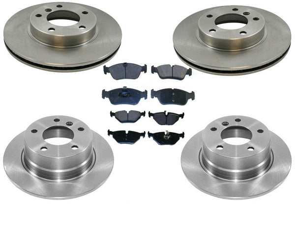 Fits For 03-05 Z4 Roadster 2.5L (2) Front & Rr Brake Rotors Rotor Metallic Pads