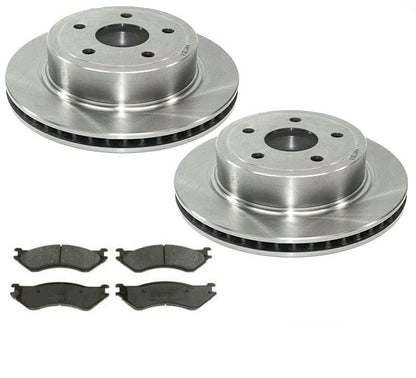 2004-2006 Ram SRT10 Pick Up With 8.3L V10 (2) REAR Brake Rotors & Ceramic Pads