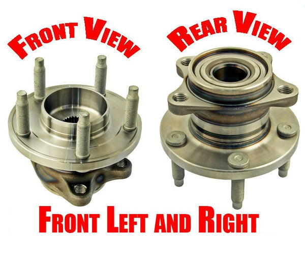 2 100% New 07-10 All Wheel Drive Ford Edge Rear Axle Hub Wheel Bearing Assembly