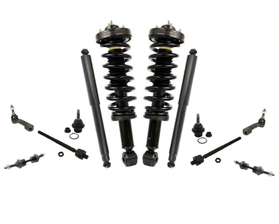 Coil Spring Struts Tie Rods Ball Joints Sway Bar For 09-13 F150 Rear Wheel Drive
