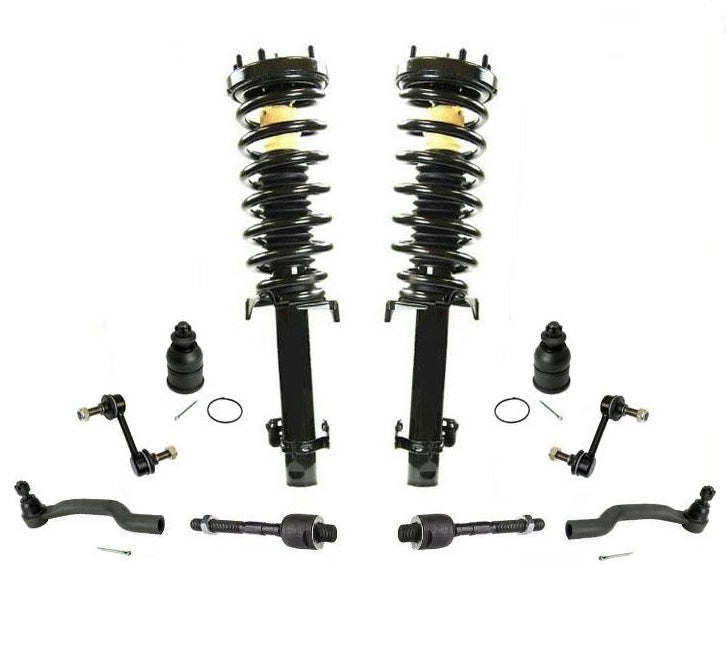 F varillas de amarre de montaje de puntal de resorte helicoidal para 08-12 Accord 4 puertas 2.4L automático 10 piezas