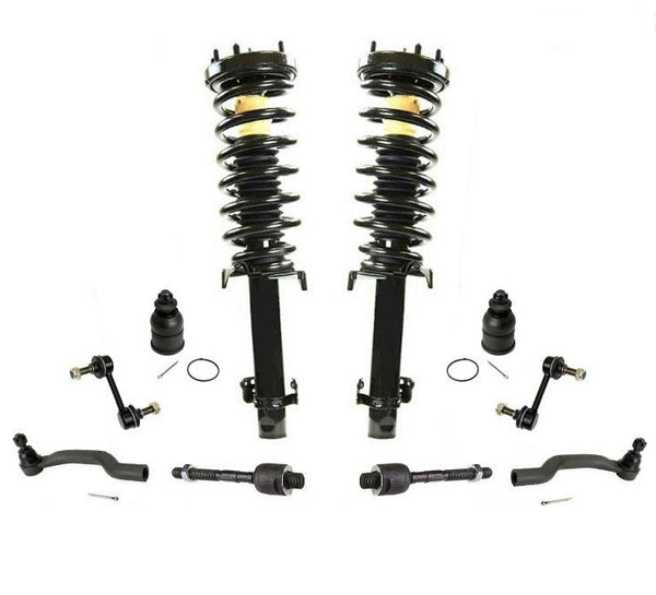 F varillas de amarre de montaje de puntal de resorte helicoidal para 08-12 Accord 4 puertas 2.4L automático 10 piezas