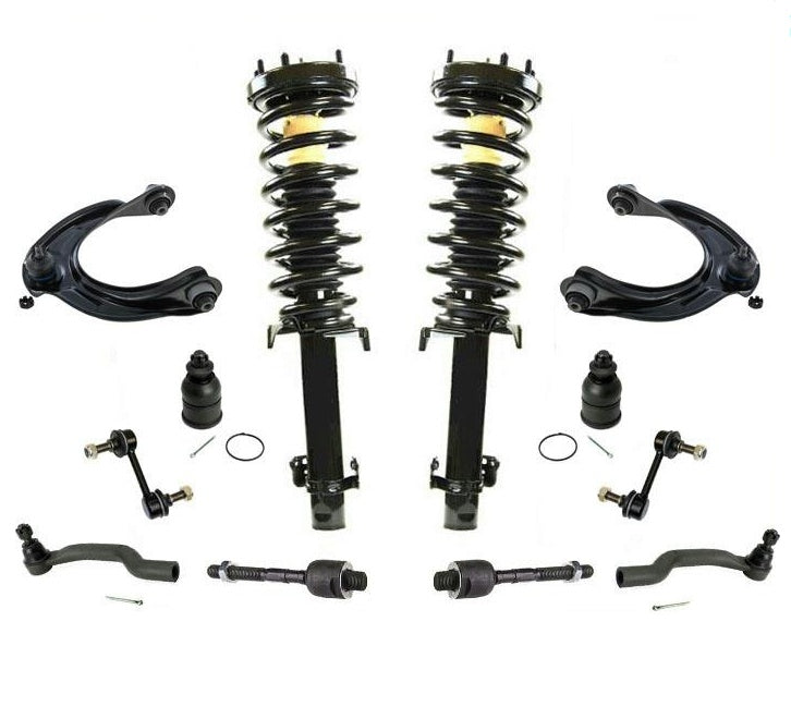 Front Struts Upper Arms Tie Rods Ball Joints Links For 08-12 Accord 2.4L 12Pc