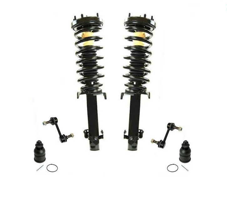 F Coil Spring Struts Ball joints sway br Fits 08-12 Accord 4 Door 2.4L Auto 6pc
