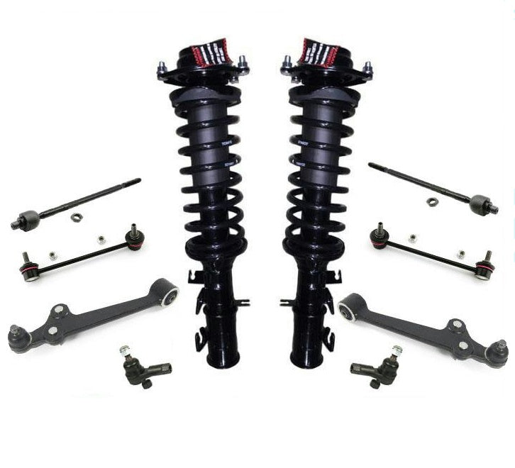 Fits For 2004 2005 Rio (2) F Coil Spring Struts Control Arms Ball Joints 10pc