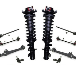 Se adapta a Rio (2) F 2004 2005, puntales de resorte helicoidal, brazos de control, juntas esféricas, 10 piezas