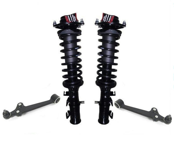 After 07/01/02 to 2005 Rio (2) F Coil Spring Struts Control Arms Ball Joints 4p