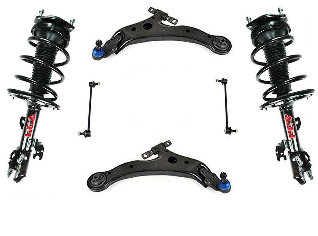 Front Complete Struts Lower Control Arms & Links For Toyota Camry 2007-2011