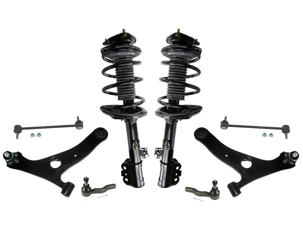 Front Struts Control Arms Tie Rods for Toyota Rav4 01-05 Front Wheel Drive 8pc