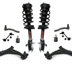 For Lincoln MKX (2) Frt Coil Spring Struts Control Arms BJ Tie Rods Sway Bar 8Pc