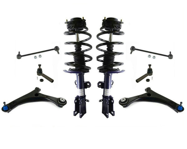 Fits for 08-2016 Town & Country Struts Coil Spring Control Arms Ball J 8Pc Kit