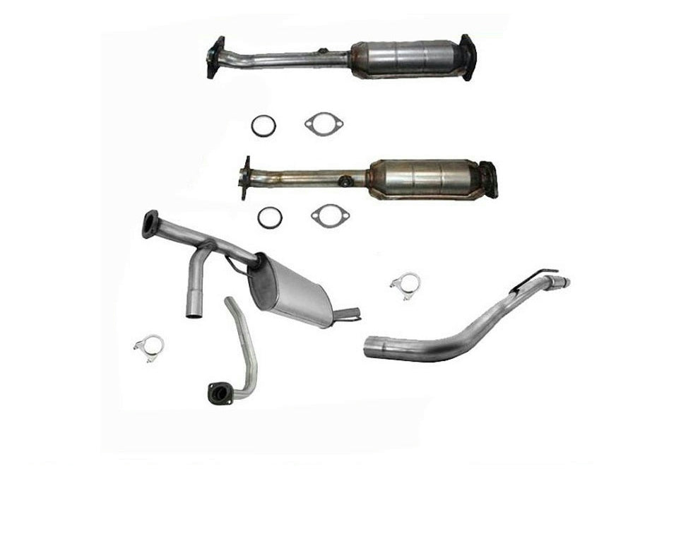 Rear Catalytic Converters & Muffler Exhaust System for 05-07 Nissan Xterra