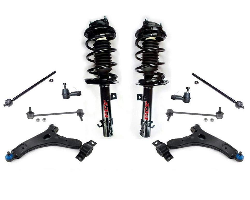 Se adapta a 06-07 Focus bobina delantera resorte puntal montaje brazos de control rótula 10p
