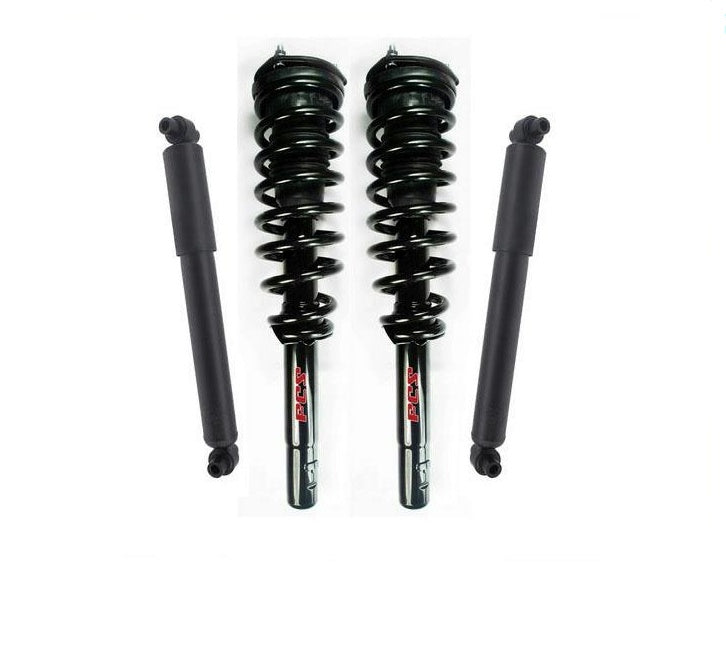 For 10-12 Fusion 2.5L FWD 16 17 Rims F Coil Spring Strut Mount W Rear Shocks 4Pc