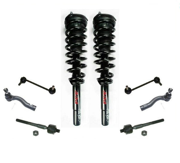 Para 10-12 Fusion 2.5L FWD 16 17 Llantas F Muelle en espiral Strus Barras de amarre Barra estabilizadora 8 piezas