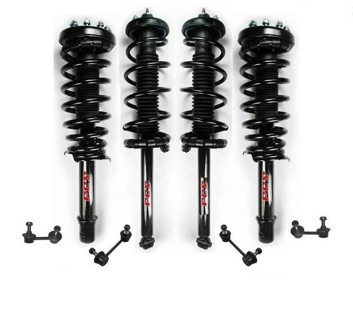 Para 99-03 Acura TL 3.2L (2) puntales de resorte delanteros y traseros, enlaces de barra estabilizadora, 8 piezas