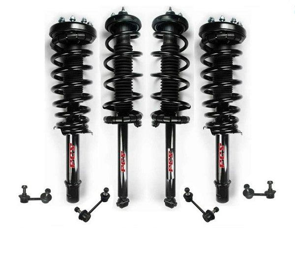 For 99-03 Acura TL 3.2L (2) Front & Rear Coil Spring Struts Sway Bar Links 8Pc