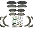 Fits 09-15 Venza Front & Rear Ceramic Pads Parking Brake Shoe Set Springs 4Pcs