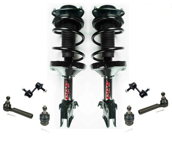 Fits For 11-13 Forester AWD 2.5L (2) Front Coil Spring Struts Ball Joints Tie 8p