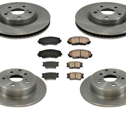 Se adapta a Rav4 06-17 con disco de freno de asiento de tercera fila, pastillas de freno de cerámica con rotores de 296 mm