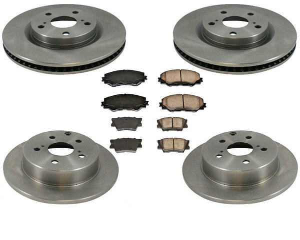 Se adapta a Rav4 06-17 con disco de freno de asiento de tercera fila, pastillas de freno de cerámica con rotores de 296 mm