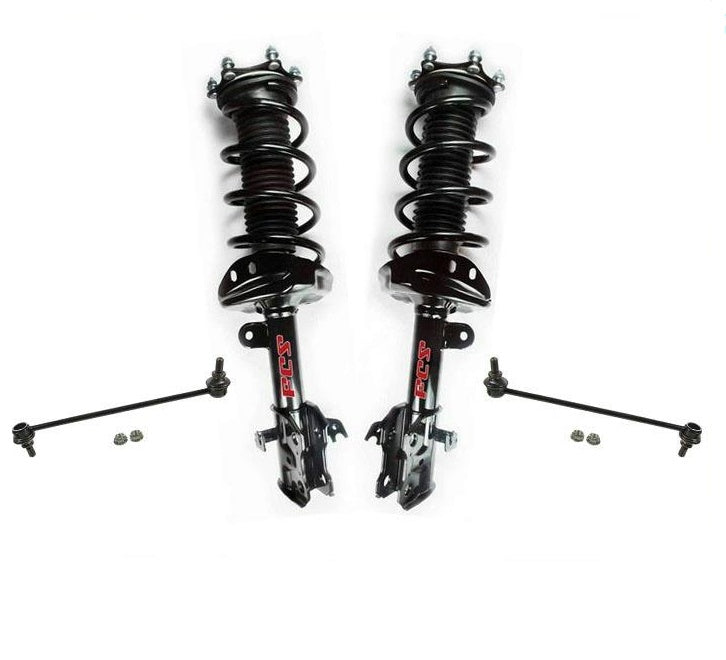 Se adapta al conjunto de puntal de resorte helicoidal delantero izquierdo y derecho Acura RDX 2.3L 07-2012, 4 piezas