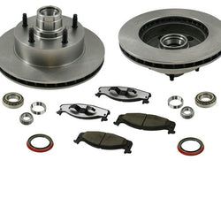 94-02 E150 Ford E150 Van con ABS trasero solo rotores de freno delanteros y pastillas de cerámica 9 piezas