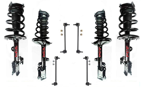 Front & Rear Complete Struts Assembly & Links Fits 09-12 Venza Front Wheel Drive