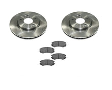 Coated Front Improved Disc Rotors & Brake Pads for Hyundai Elantra 1999-2006