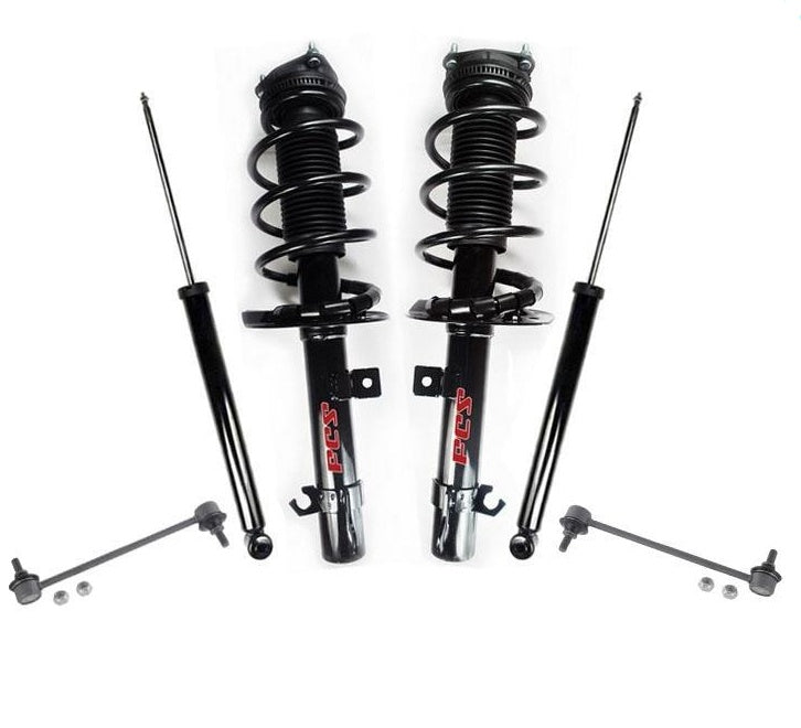 For 08-11 Focus Sedan 08-10 Focus Coupe Coil Spring Struts Sway Br Lnk Shocks 6p