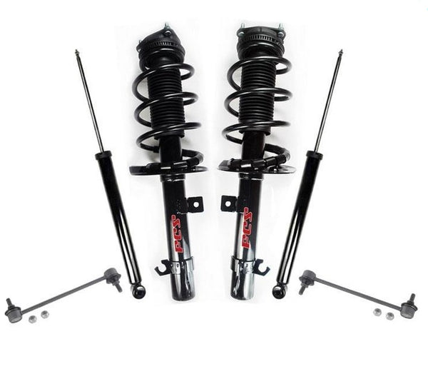Para 08-11 Focus Sedan 08-10 Focus Coupe Resortes de resorte Sway Br Lnk Amortiguadores 6p