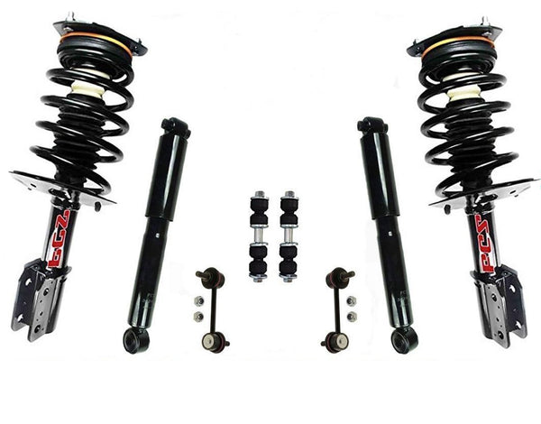 Front Complete Strut Assembly Rear Shocks & Front & Rear Links 02-07 Rendezvous