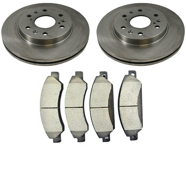 Front Brake Disc Rotors & Ceramic Pads For 2007-2008 GMC Yukon 3pc Kit