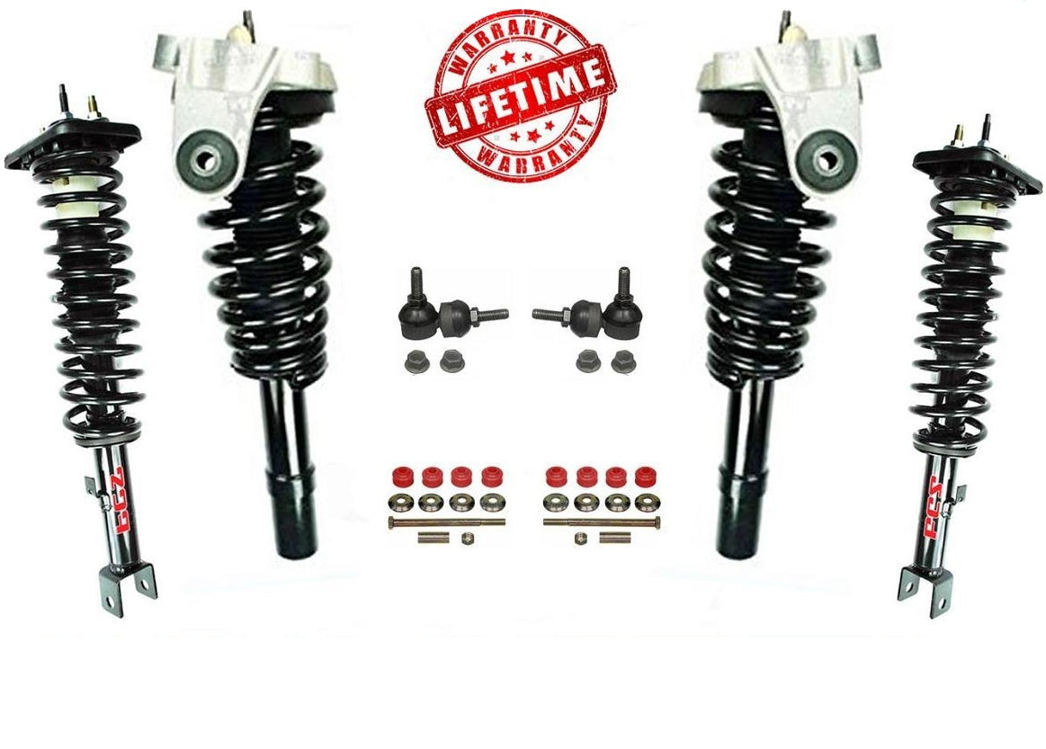 Front & Rear Complete Struts & Sway Bar Links Cirrus Stratus Breeze FWD 99-00