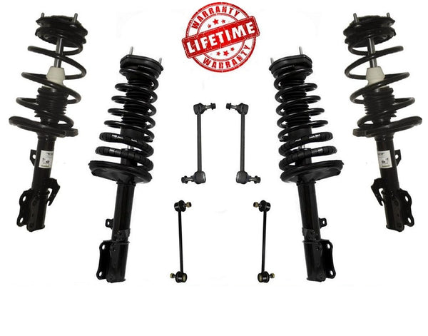 Se adapta a Camry 04-06 ES330 04-06 Conjunto completo de puntal de resorte delantero y trasero y enlaces