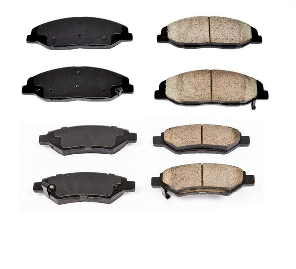 Fits 08-14 Cadillac CTS F & R Brake Pads With JES BRAKES 12.4 INCH ROTOR