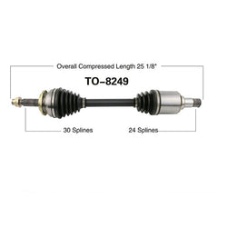 Eje CV Eje Delantero Lado del Conductor TO-8249 08-13 Scion XB 