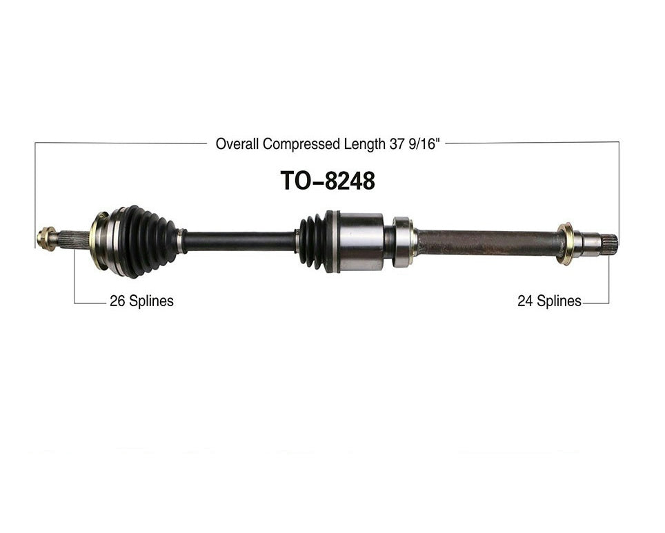Front Passenger Side CV Shaft Axle TO-8248 Scion XB 08-13