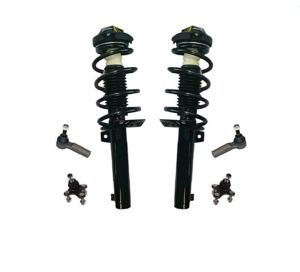 Para 10-14 VW GTi tracción delantera resortes de resorte delanteros puntales rótulas corbata 6 piezas