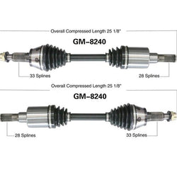 (2) New CV Drive Axle Shaft Fits Hummer H3, H3T 2006-10 Front Left & Right