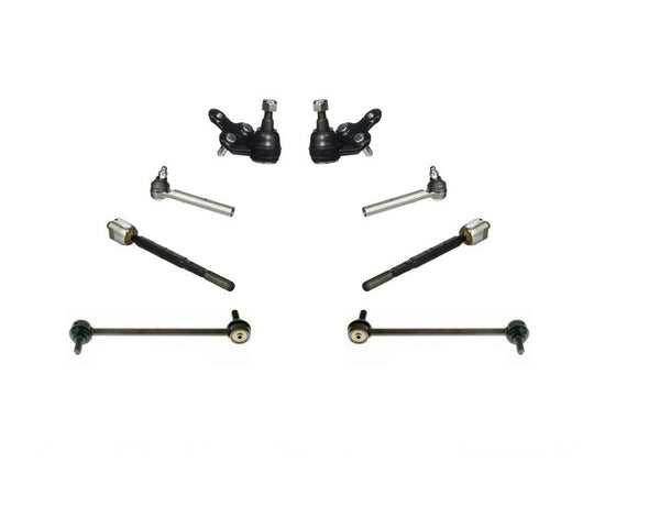 For 04-06 RX330 07-09 RX350 Lower Ball Joints Tie Rods Sway Bar Links 8pc