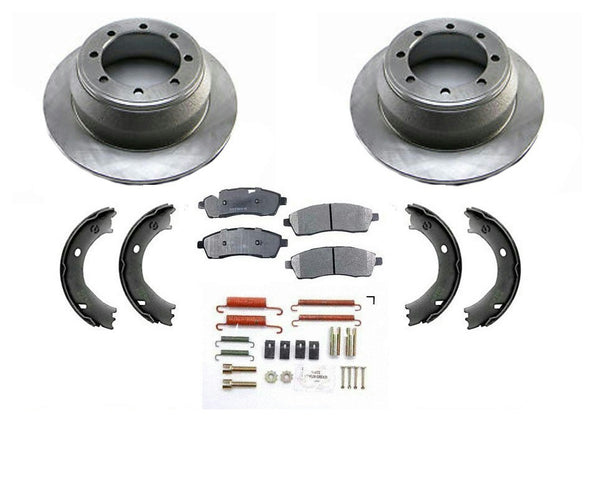 Rears Brake Rotors & Pads for Ford F350 Super Duty With DUAL REAR WHEELS 99-04