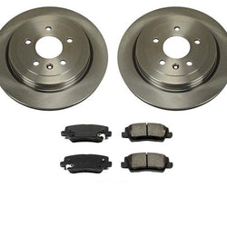 Fits For 13-16 Cadillac ATS Standard JE5 Brakes Rear Disc Rotors & Ceramic Pads