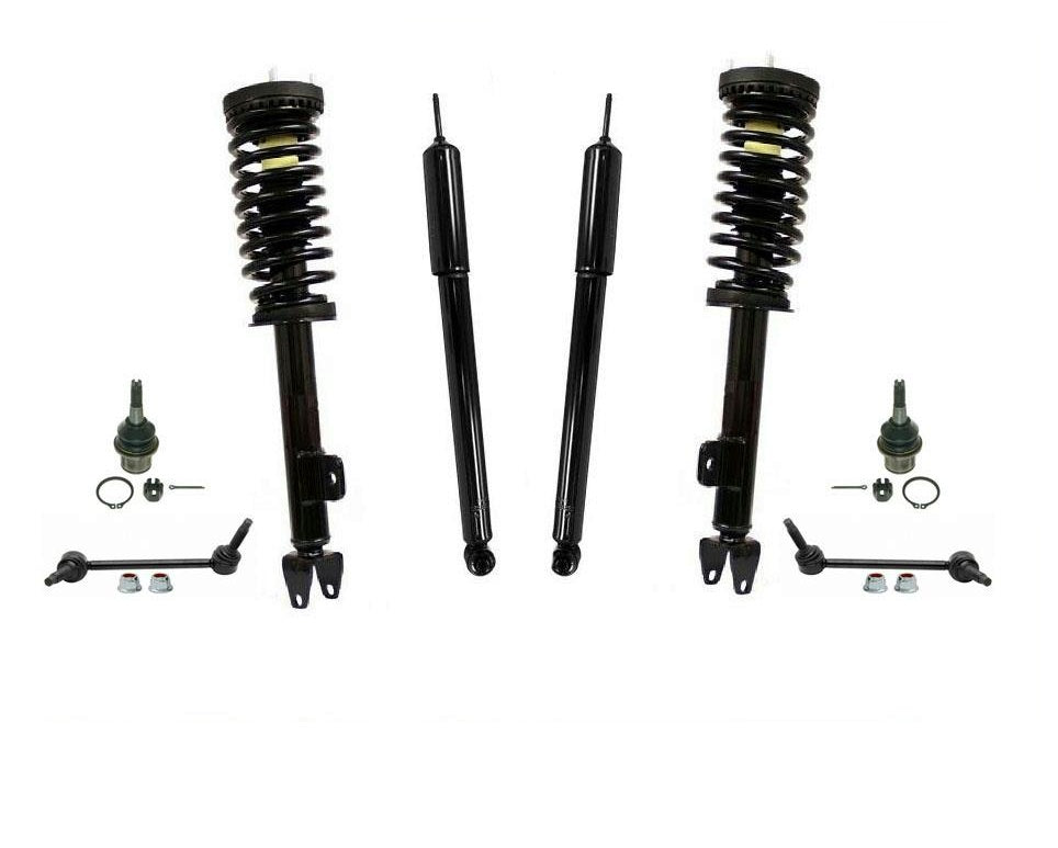 Coil Spring Struts & Shocks for 05-10 300 Magnum Charger RWD V6 Ball J Sway 8pc