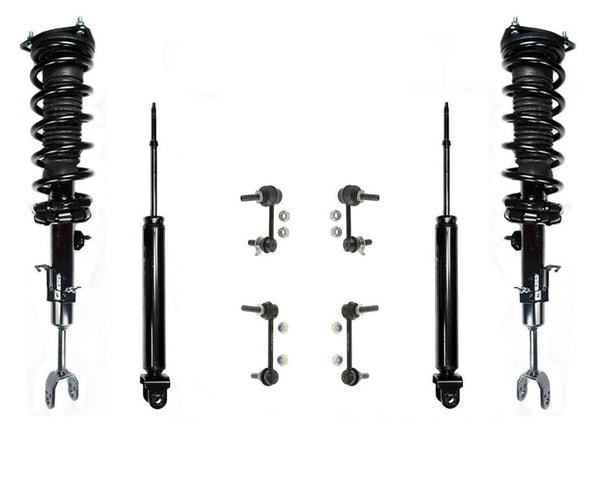 Conjunto de puntal delantero, amortiguadores traseros y enlaces de barra estabilizadora para Nissan 350Z 03-05