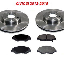 Fits Honda 12-15 Civic SI 2.4L Front Rotors & Ceramic Pads 31347 CD914