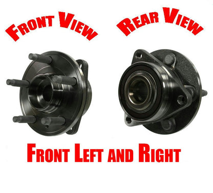 2 Front Wheel Bearing Hub Assembly for 2010-2015 Chevrolet Cruze 15" Rim Size