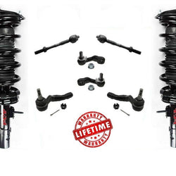 Front Complete Spring Strut Assembly Tie Rds Ball Joints For 04-06 G35 4Door AWD